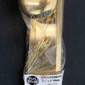 Escutcheon Plate 2-1/4”x7” with Solid Brass Door Knob and Zinc Alloy Turner